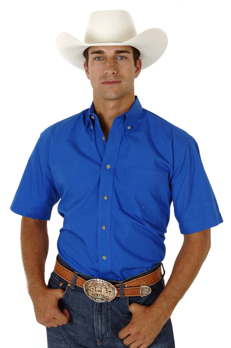 Men's Roper Solid Blue Western Shirt