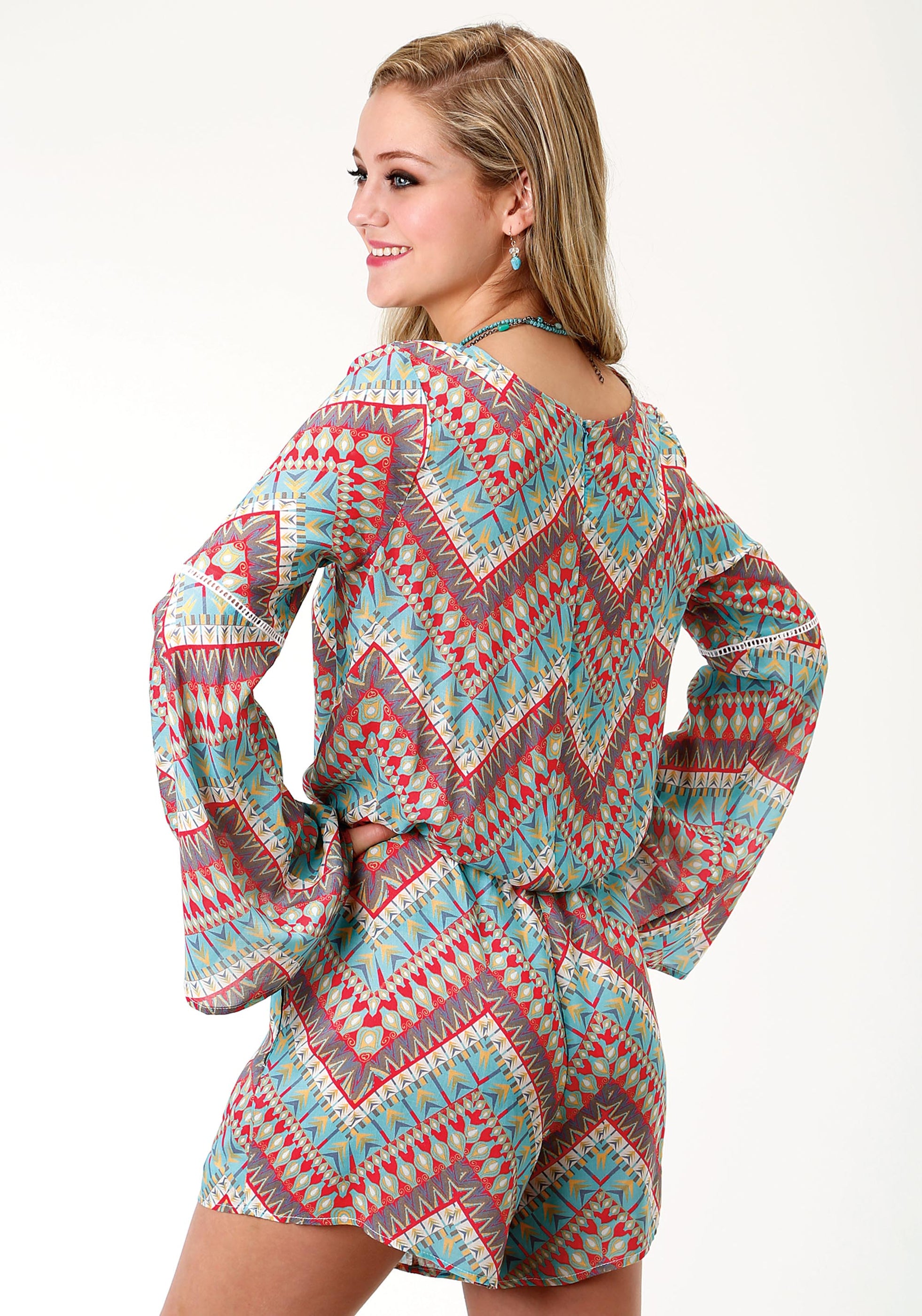Roper Modern Aztec Rayon Romper — Way Out West Trading Co