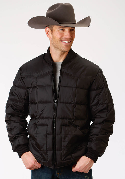 Men's Roper Black Poly Filled Western Jacket