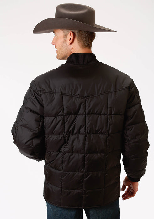 Men's Roper Black Poly Filled Western Jacket