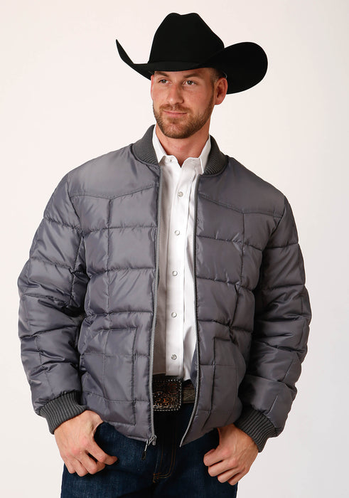 Men's Roper Grey Poly Filled Western Jacket