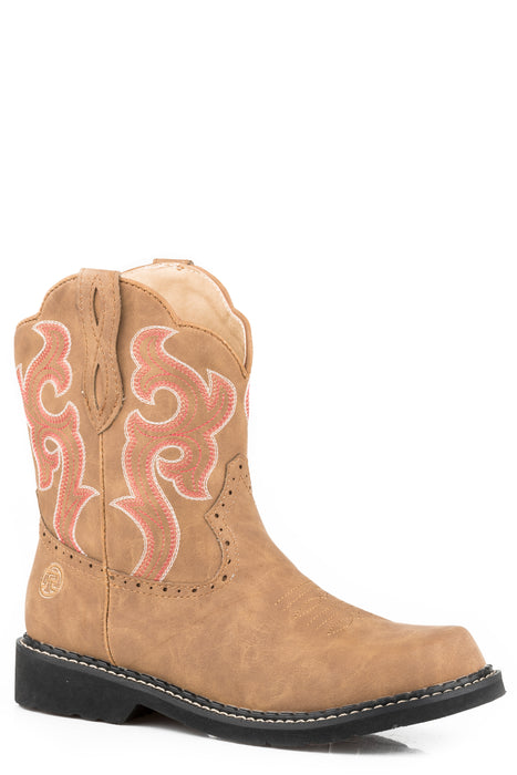 Women's ALL-OVER TAN FAUX LEATHER BOOT