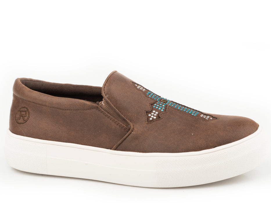 Women's Roper Brown Textile Slip On
