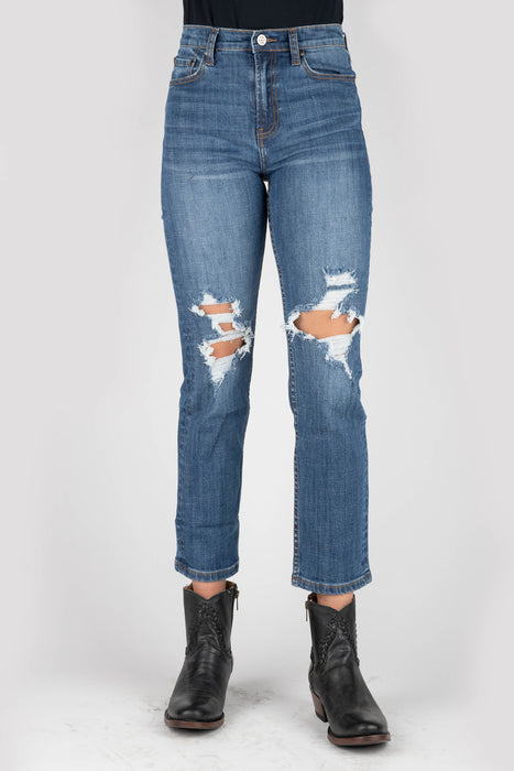 Women's Tin Haul Mid Rise Cropped Fit Western Jeans