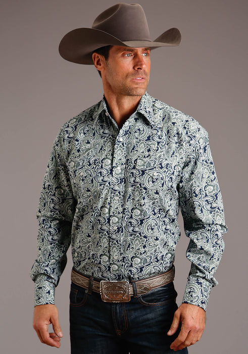 Stetson Greenspring Paisley Long Sleeve Snap
