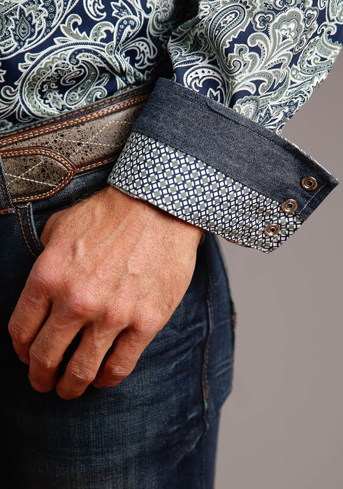Stetson Greenspring Paisley Long Sleeve Snap