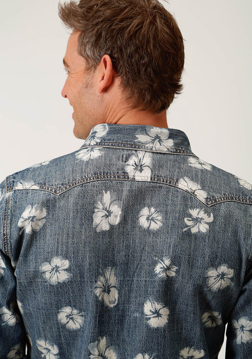 Men's Stetson Allover Floral Western Long Sleeve Shirt
