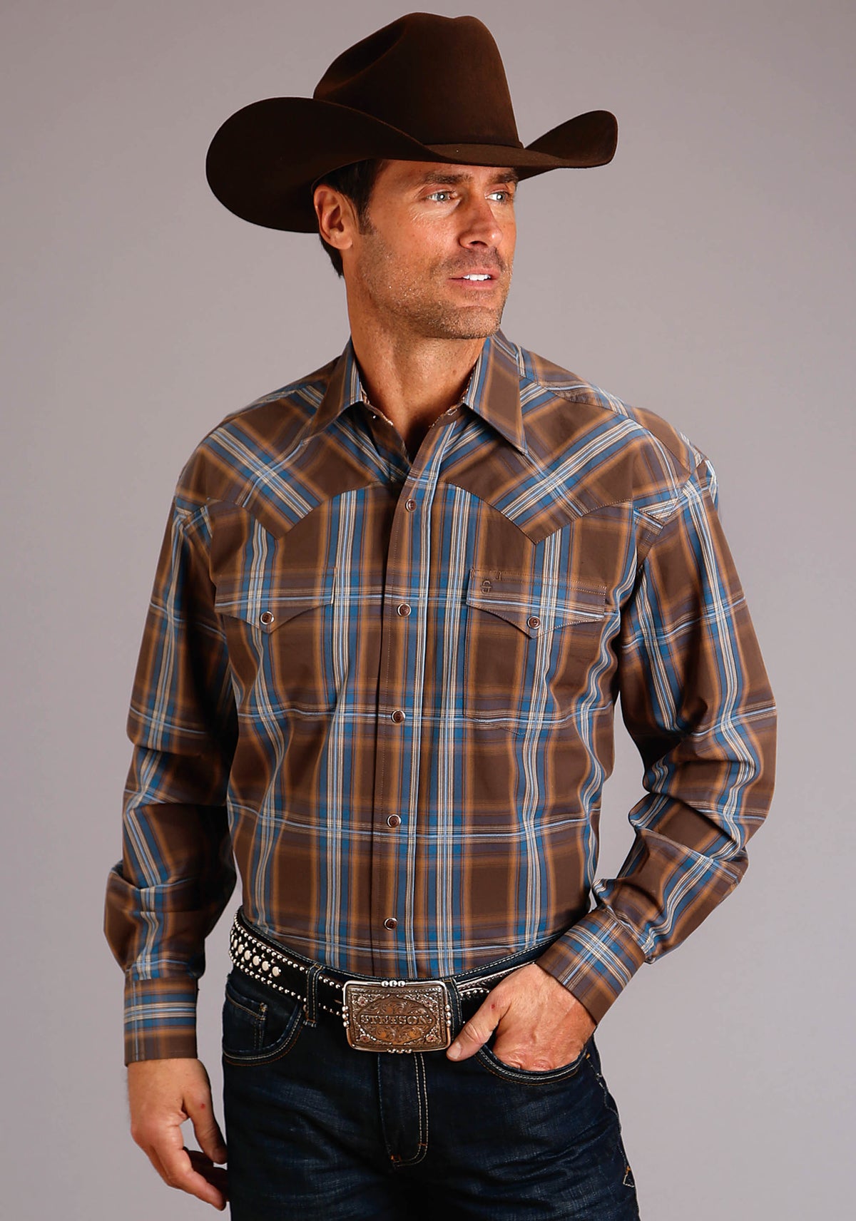 Stetson Lake Plaid Long Sleeve Snap — Way Out West Trading Co