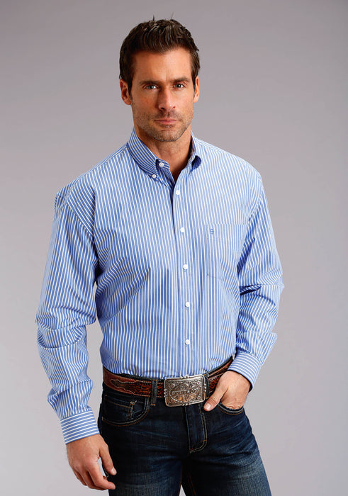 Men's Stetson Stripe Western Long Sleeve Shirt