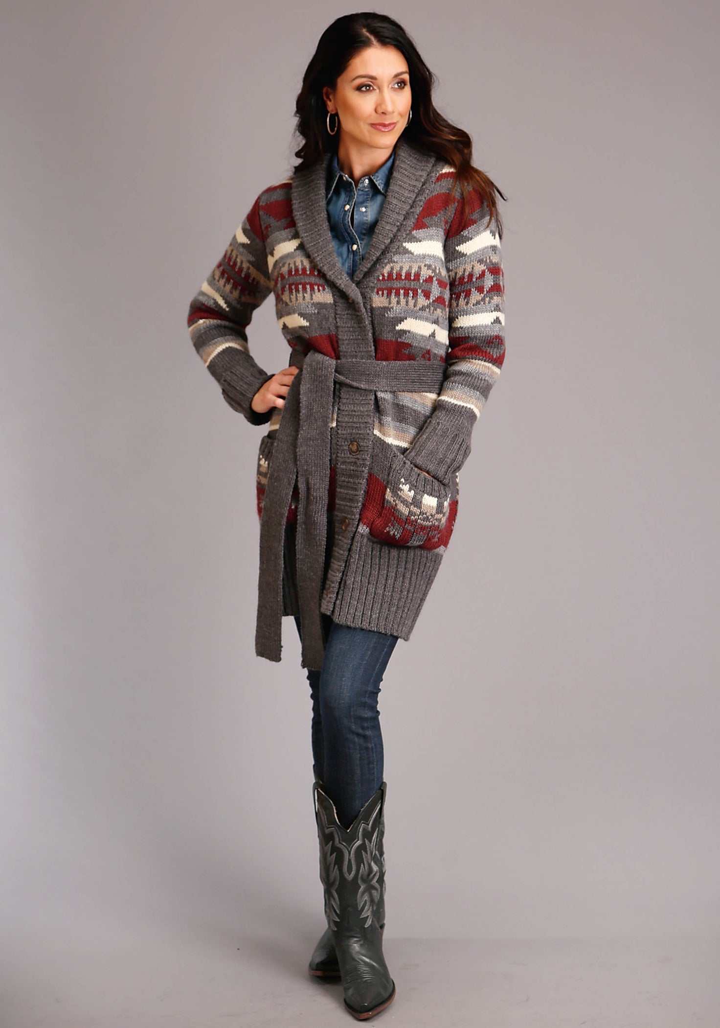 Stetson Acrylic & Wool Aztec Sweater — Way Out West Trading Co