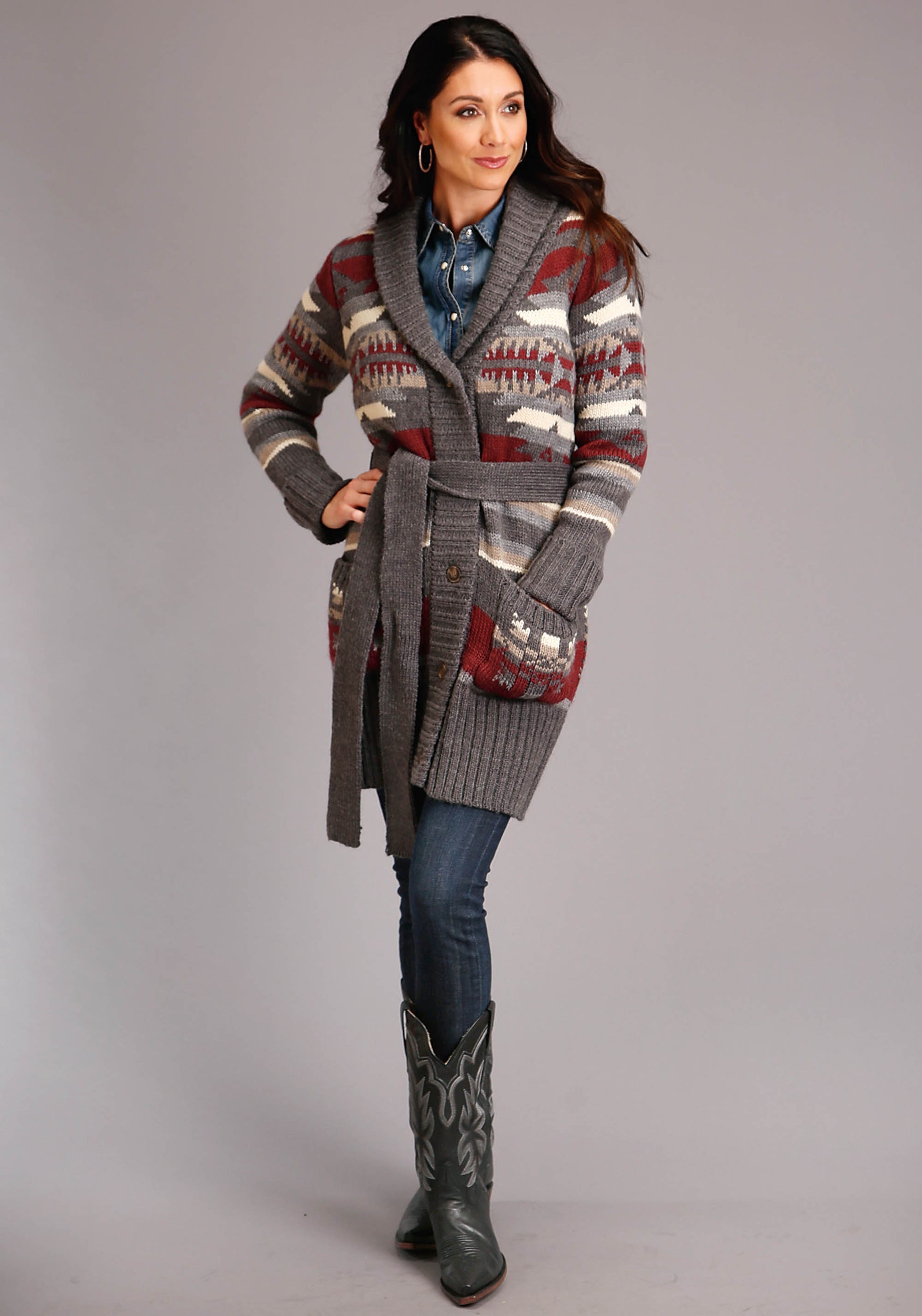 Stetson Acrylic & Wool Aztec Sweater — Way Out West Trading Co