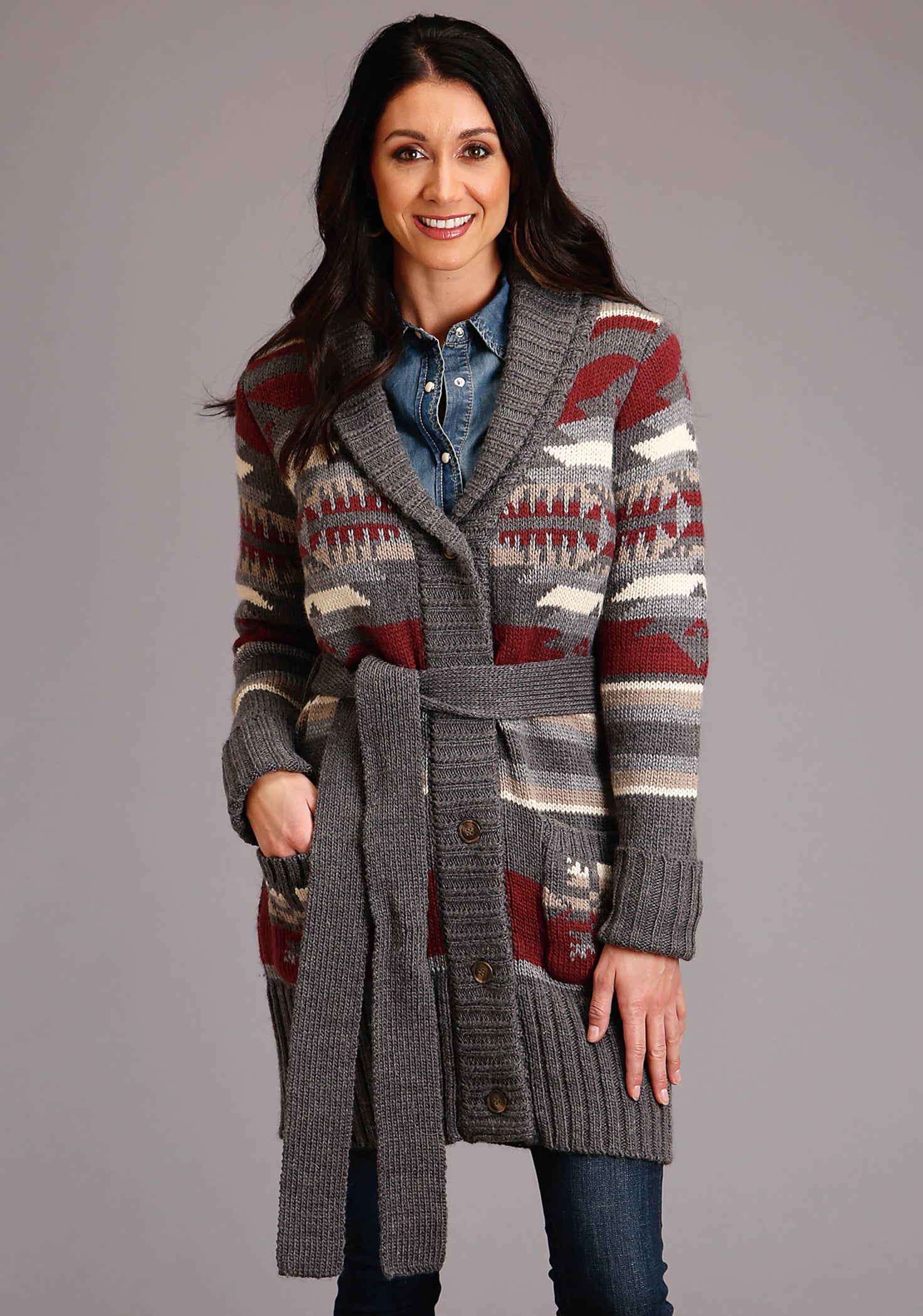 Stetson Acrylic & Wool Aztec Sweater — Way Out West Trading Co
