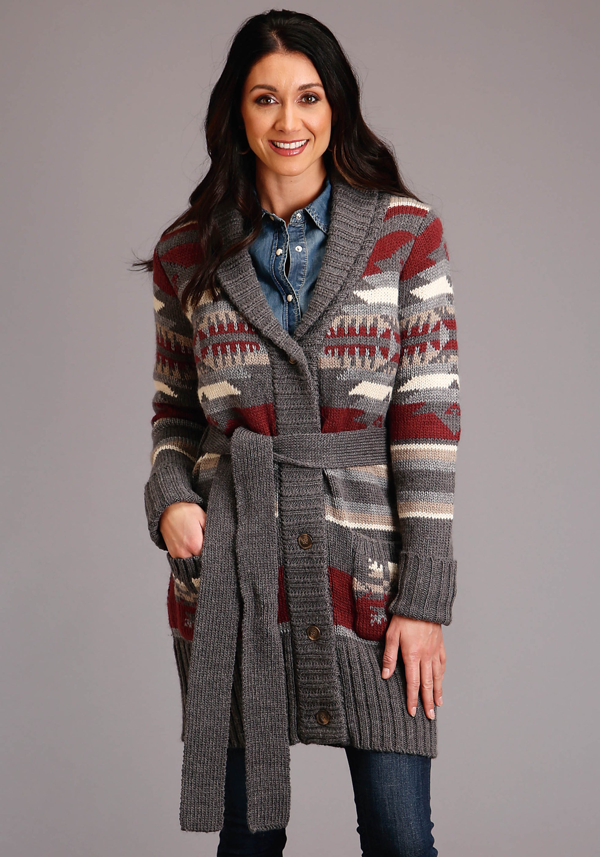 Stetson Acrylic & Wool Aztec Sweater — Way Out West Trading Co