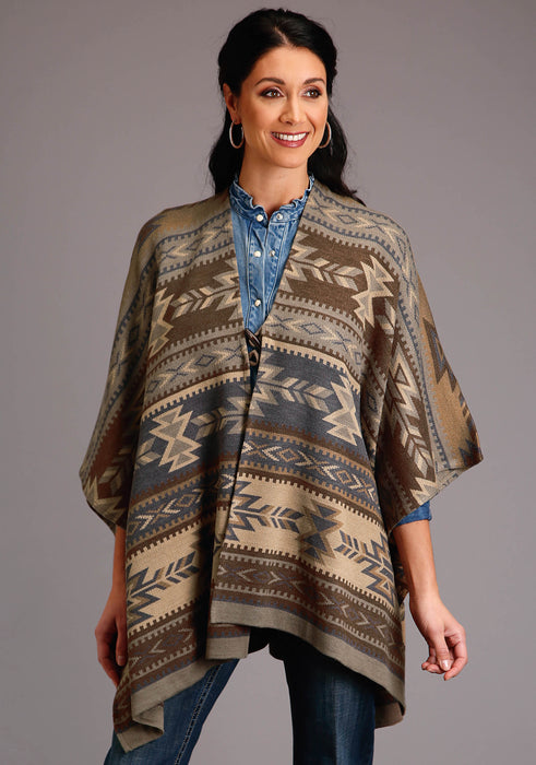 Stetson Acrylic Aztec Sweater Poncho
