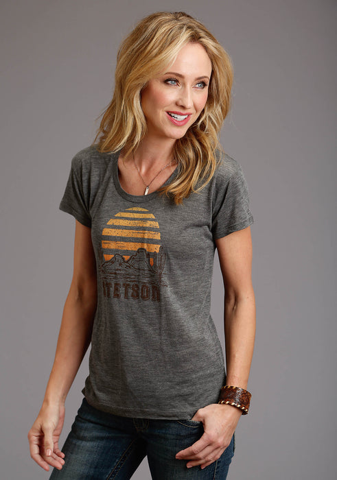 STETSON LADIES SHORT SLEEVE T-SHIRT