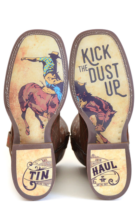 Men's Tin Haul "Asphalt Cracks" Western Square Toe Boot