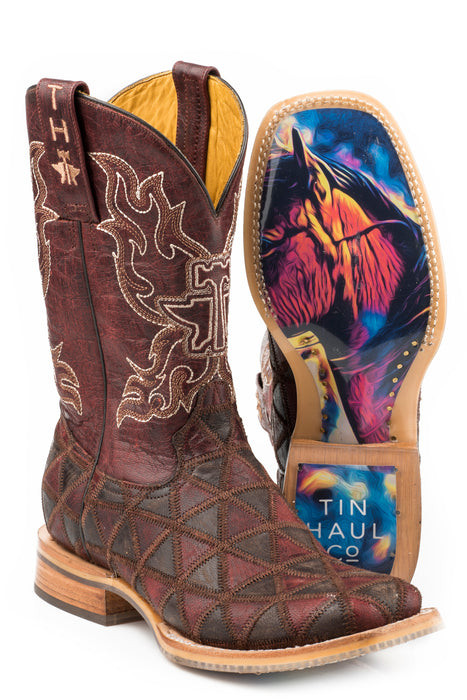 Women's Tin Haul "A Cute Angle" Western Square Toe Boot