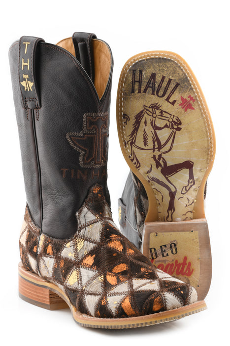 Women's Tin Haul "Shaggy Diamonds" Western Square Toe Boot