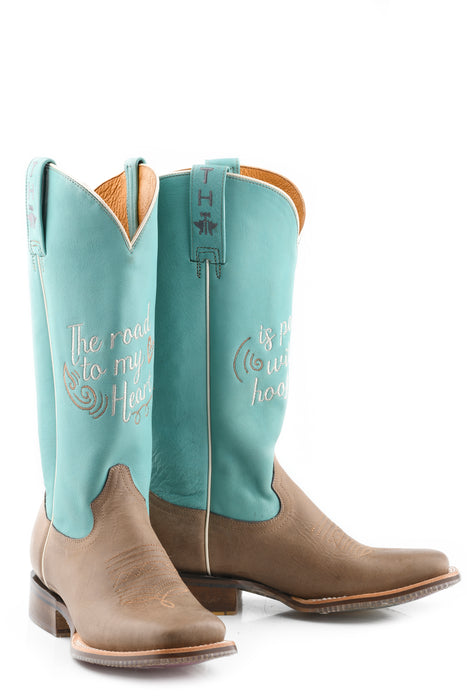 Women's Tin Haul "Cowgirls Motto" Western Square Toe Boot