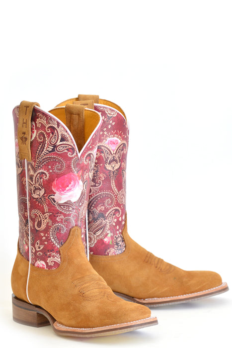 Women's Tin Haul "Blooming Breeze" Western Square Toe Boot